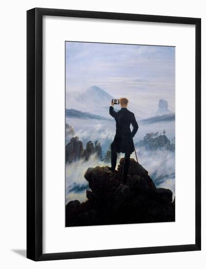 Wanderer Selfie Portrait-null-Framed Poster