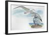 Wandering Albatross Diomedea Exulans with Chick-null-Framed Giclee Print