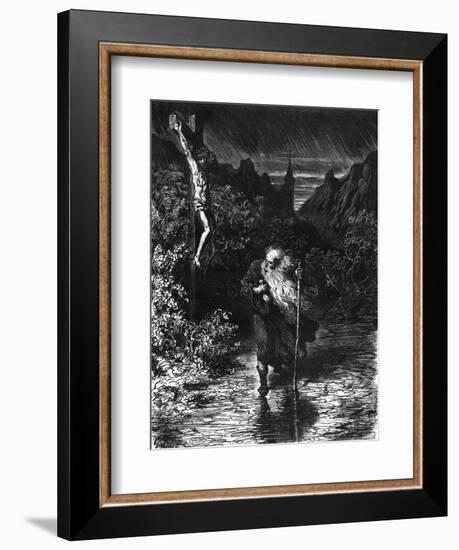 Wandering Jew on Journey-Gustave Doré-Framed Art Print