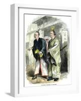 Wandering Minstrels at Yokohama, Japan, 1864-null-Framed Giclee Print