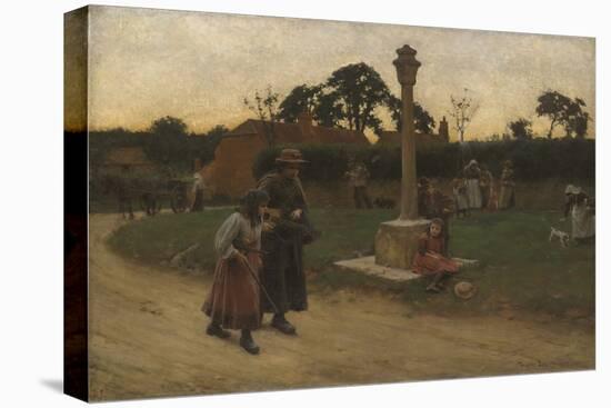 Wandering Musicians, 1899 (Oil on Canvas)-Walter Langley-Stretched Canvas