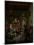 Wandering Peepshow for Family with Children-Willem Van Mieris-Mounted Art Print