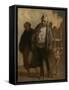 Wandering Saltimbanques, 1847-50 (Oil on Wood)-Honore Daumier-Framed Stretched Canvas