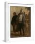 Wandering Saltimbanques, 1847-50 (Oil on Wood)-Honore Daumier-Framed Giclee Print