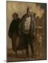 Wandering Saltimbanques, 1847-50 (Oil on Wood)-Honore Daumier-Mounted Giclee Print
