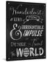 Wanderlust Chalkboard Travel Series-Tina Lavoie-Stretched Canvas