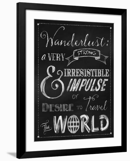 Wanderlust Chalkboard Travel Series-Tina Lavoie-Framed Giclee Print