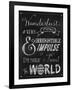 Wanderlust Chalkboard Travel Series-Tina Lavoie-Framed Giclee Print