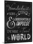 Wanderlust Chalkboard Travel Series-Tina Lavoie-Mounted Giclee Print