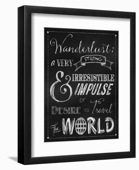 Wanderlust Chalkboard Travel Series-Tina Lavoie-Framed Giclee Print