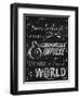 Wanderlust Chalkboard Travel Series-Tina Lavoie-Framed Giclee Print