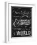 Wanderlust Chalkboard Travel Series-Tina Lavoie-Framed Giclee Print