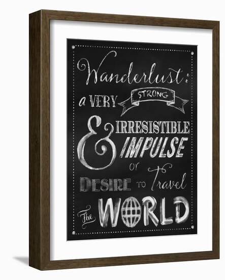 Wanderlust Chalkboard Travel Series-Tina Lavoie-Framed Giclee Print