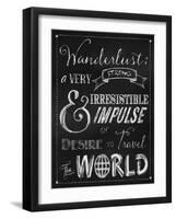 Wanderlust Chalkboard Travel Series-Tina Lavoie-Framed Giclee Print