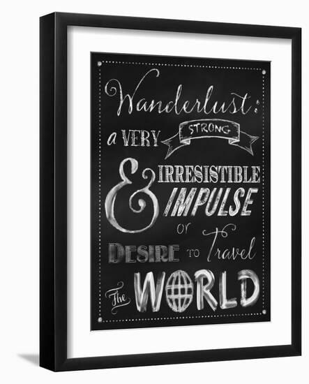 Wanderlust Chalkboard Travel Series-Tina Lavoie-Framed Giclee Print