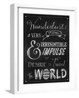 Wanderlust Chalkboard Travel Series-Tina Lavoie-Framed Giclee Print