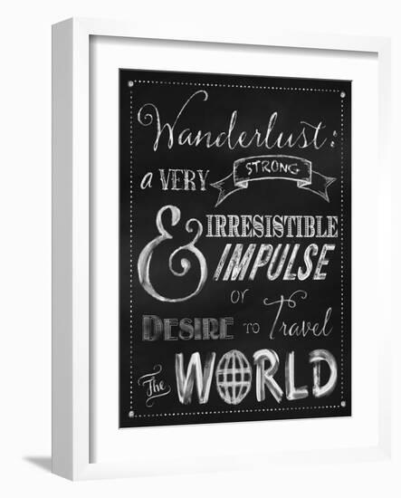 Wanderlust Chalkboard Travel Series-Tina Lavoie-Framed Giclee Print