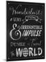 Wanderlust Chalkboard Travel Series-Tina Lavoie-Mounted Giclee Print