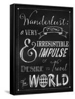 Wanderlust Chalkboard Travel Series-Tina Lavoie-Framed Stretched Canvas