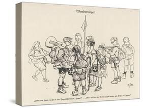 Wandervogel, Members of a German Youth Club Gather Before Setting Out-H. Zille-Stretched Canvas