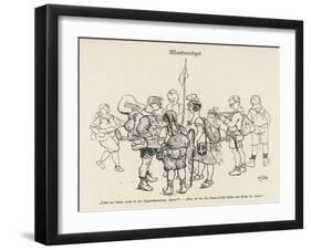 Wandervogel, Members of a German Youth Club Gather Before Setting Out-H. Zille-Framed Art Print