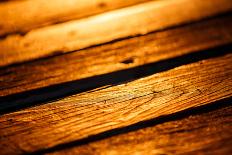 Old Wood Texture in Sunset Light-Wandzel Wojciech-Stretched Canvas