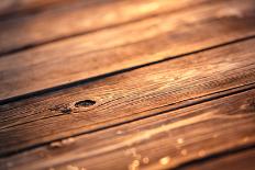 Old Wood Texture in Sunset Light-Wandzel Wojciech-Mounted Photographic Print