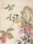 One of a Series of Paintings of Birds and Fruit, Late 19th Century-Wang Guochen-Framed Stretched Canvas