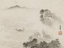 Fishing Boat on a Willow Bank-Wang Hui-Stretched Canvas