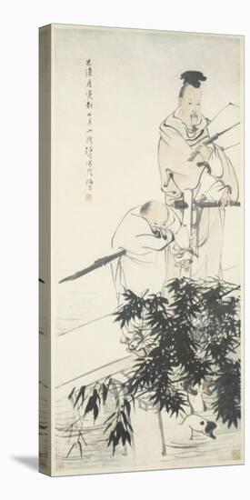Wang Xizhi observes Geese-Ren Bonian-Stretched Canvas