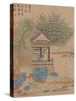 Wang Xizhi watching geese, Handscroll. c.1295-Qian Xuan-Stretched Canvas