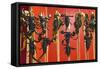 Wangfujing Snack Street.-Jon Hicks-Framed Stretched Canvas