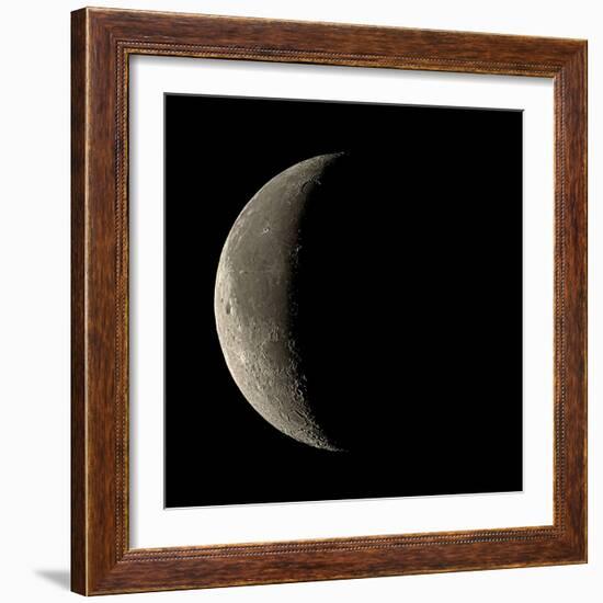 Waning Crescent Moon-Eckhard Slawik-Framed Premium Photographic Print