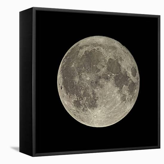 Waning Gibbous Moon-Eckhard Slawik-Framed Stretched Canvas