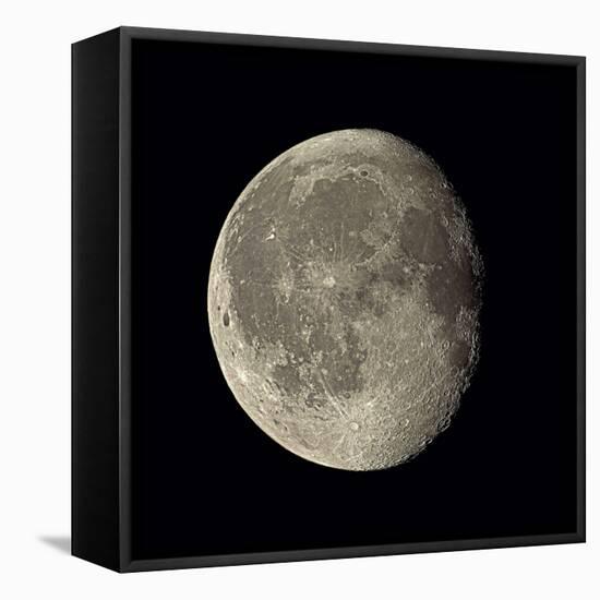 Waning Gibbous Moon-Eckhard Slawik-Framed Stretched Canvas