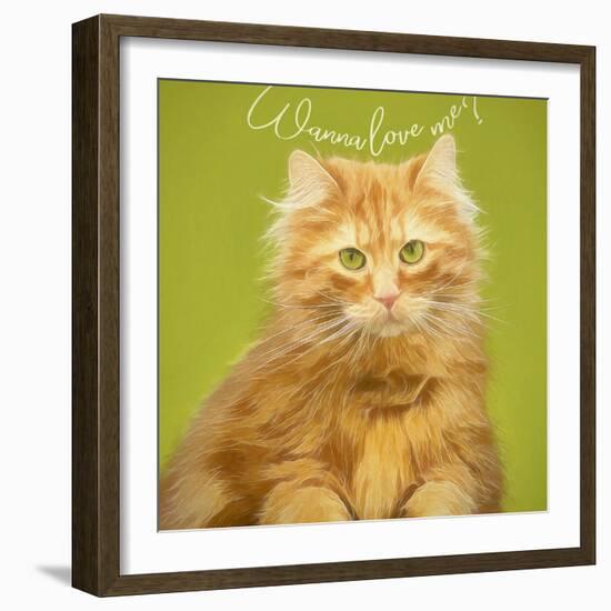 Wanna Love Me Cat-Cora Niele-Framed Giclee Print