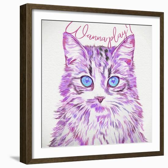 Wanna Play Cat-Cora Niele-Framed Giclee Print