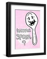 Wanna Spoon? - Tommy Human Cartoon Print-Tommy Human-Framed Art Print