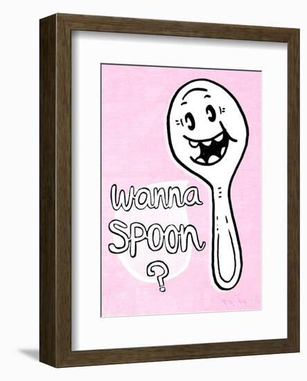 Wanna Spoon? - Tommy Human Cartoon Print-Tommy Human-Framed Art Print