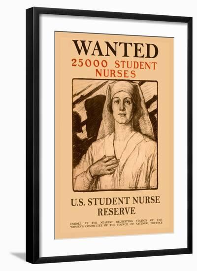 Wanted 25,000 Student Nurses-Milton Bancroft-Framed Art Print