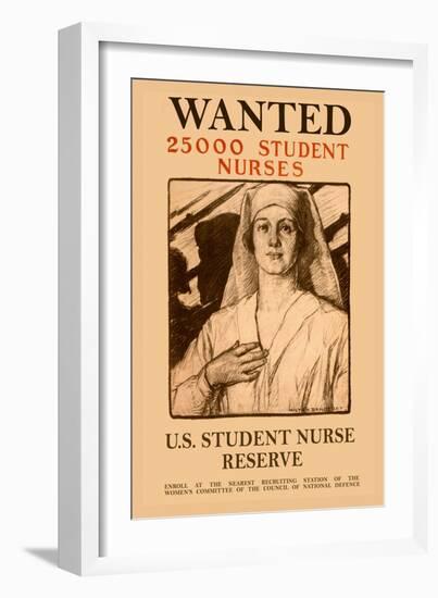 Wanted 25,000 Student Nurses-Milton Bancroft-Framed Art Print