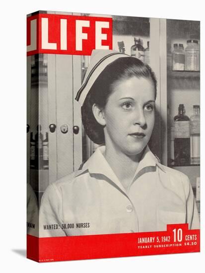 Wanted: 50,000 Nurses, Alberta Rose Krajce, Brooklyn Naval Hospital Nurse Shortage, January 5, 1942-Eliot Elisofon-Stretched Canvas