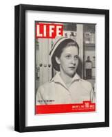 Wanted: 50,000 Nurses, Alberta Rose Krajce, Brooklyn Naval Hospital Nurse Shortage, January 5, 1942-Eliot Elisofon-Framed Photographic Print