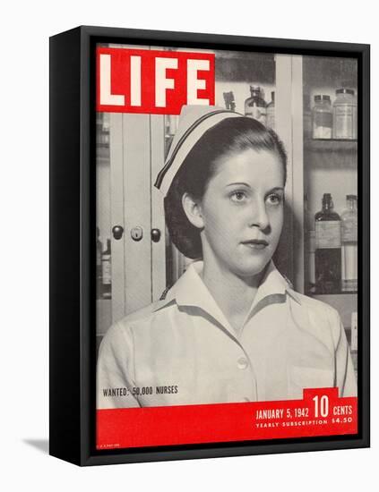 Wanted: 50,000 Nurses, Alberta Rose Krajce, Brooklyn Naval Hospital Nurse Shortage, January 5, 1942-Eliot Elisofon-Framed Stretched Canvas