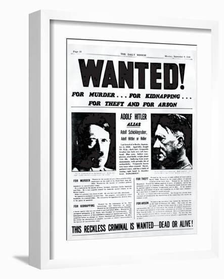 Wanted! for Murder, for Kidnapping, for Theft and for Arson-null-Framed Photographic Print