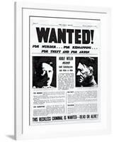 Wanted! for Murder, for Kidnapping, for Theft and for Arson-null-Framed Photographic Print