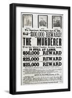 Wanted: John Wilkes Booth-Science Source-Framed Giclee Print