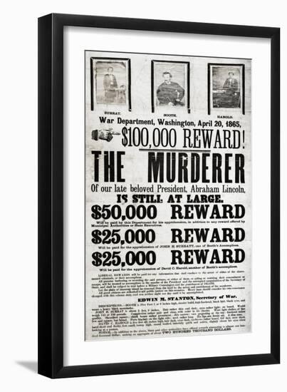 Wanted: John Wilkes Booth-Science Source-Framed Giclee Print