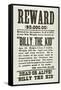 Wanted Poster for Billy the Kid Offering $5000 Dollars Reward, 1880s-null-Framed Stretched Canvas