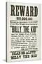 Wanted Poster for Billy the Kid Offering $5000 Dollars Reward, 1880s-null-Stretched Canvas